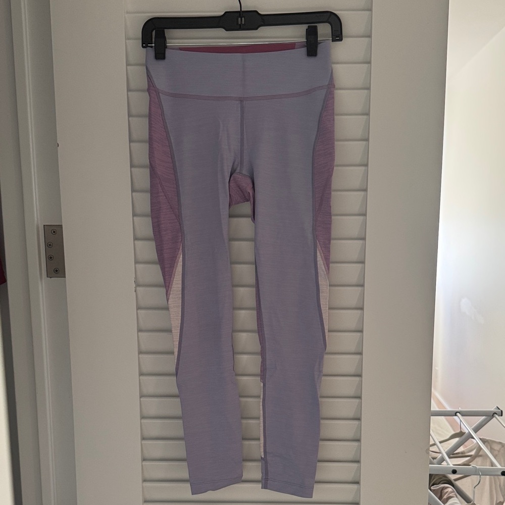 Outdoor Voices 7/8 Lavender & Dusty Pink Leggings